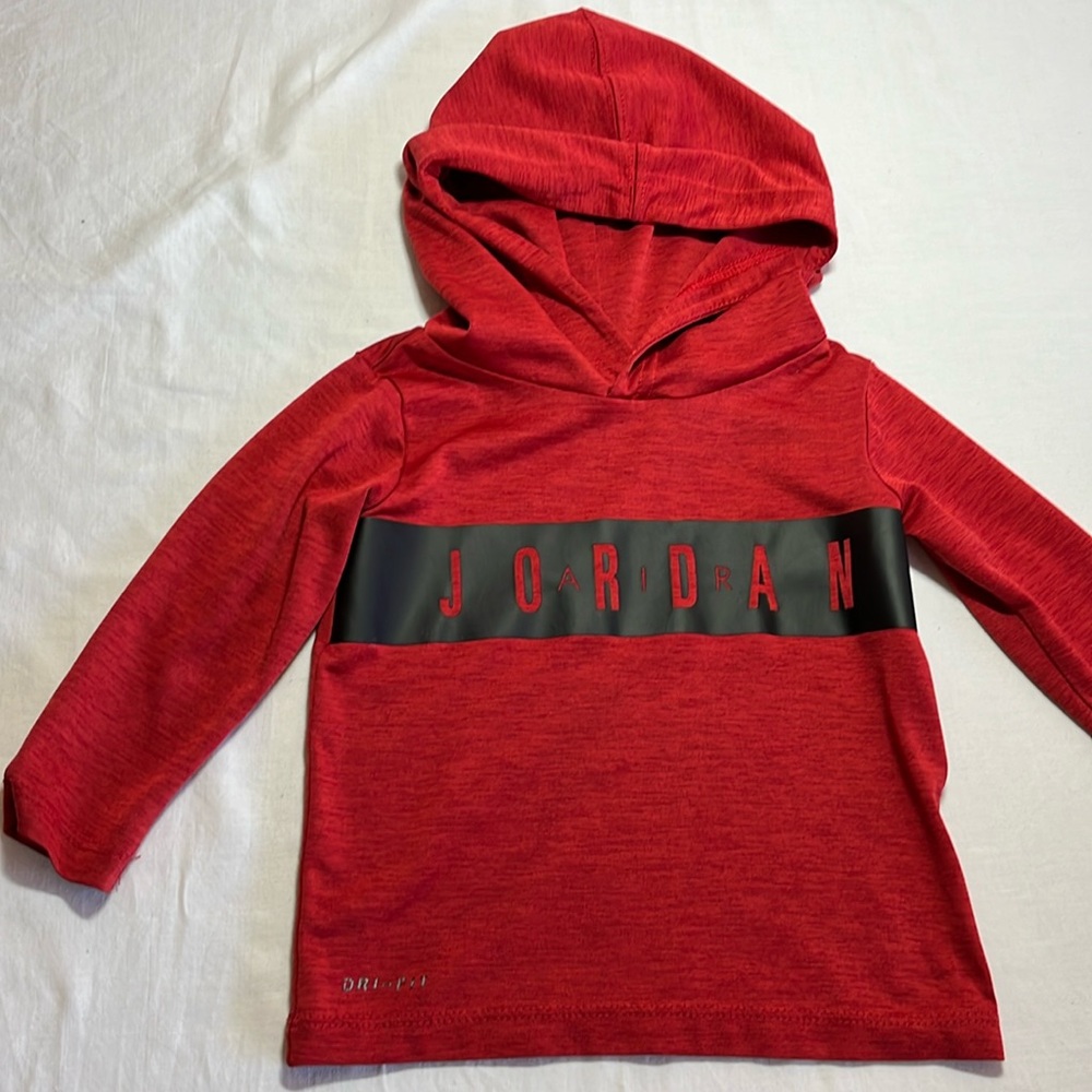 12M Air Jordan hooded dri-fit long sleeve tech top